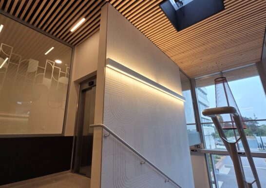 Image Traitement acoustique d’un hall de siège social à Quimper